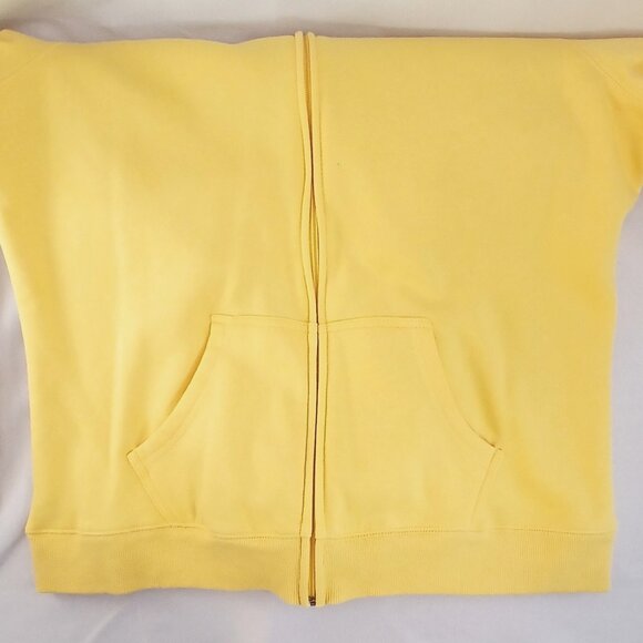 Sjb Active Light Pastel Yellow Kangaroo Pockets Sweatshirt Hoodie EUC - Picture 5 of 6